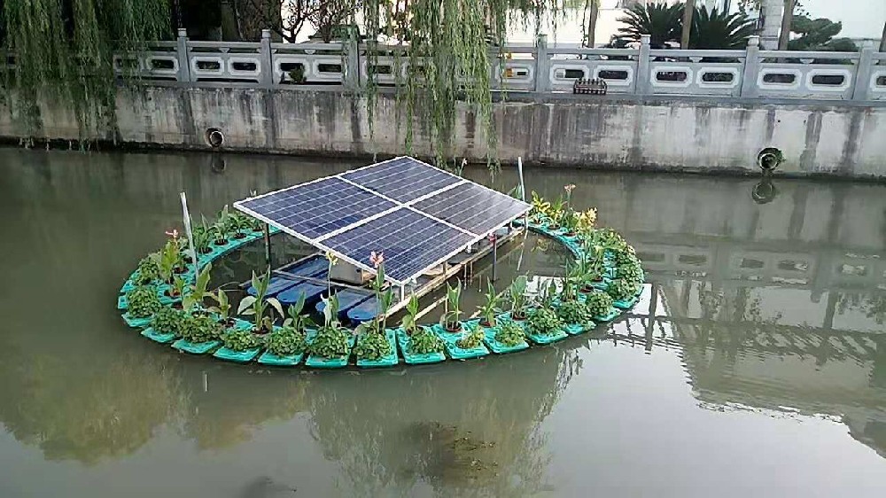 智能型太陽(yáng)能水生植物綠化水面造景生態(tài)浮島浮田型生態(tài)浮島